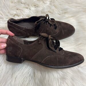 Born Brown Suede Oxford Women’s Shoes 8M